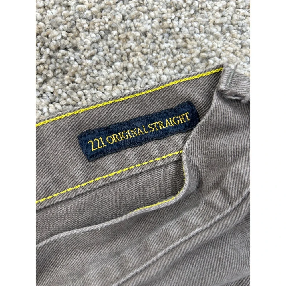 Lucky Brand 221 Original Straight Leg Pants Mens 33x32 Charcoal Grey Jeans #634